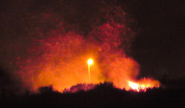 Incendi de la pineda de Gavà Mar durant la revetlla de Sant Joan (24 de Juny de 2009)